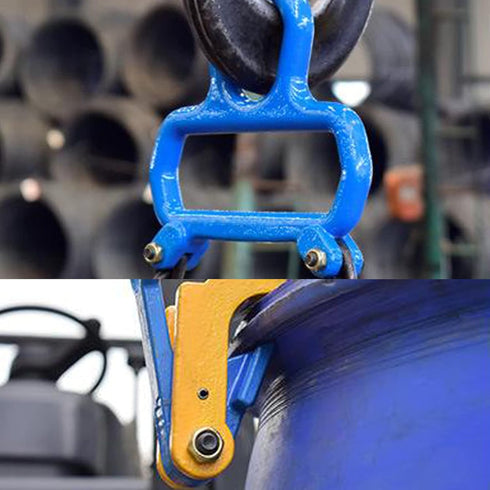 NORJIN Chain Drum Lifter, 2000 lbs Capacity Vertical Hoist Barrel Lifter with G80 Chain for 55 Gallon Drums