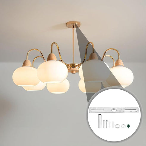 Gyinere 4 Set,for Pcs Light Fixture Mounting Bracket Kit,Light Mounting Bracket,Universal Lamp Fixture Hardware