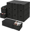 aopule 12Packs 3x5 Index Card Box,Index Card Organizer Box with Lid,Hold 12000 Cards,Black