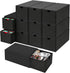 aopule 12Packs 3x5 Index Card Box,Index Card Organizer Box with Lid,Hold 12000 Cards,Black