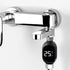 Drawup 0-99C 304 Smart Digital Display Shower Thermometer with Color-Coded Temperature Indicator, Range, Stainless