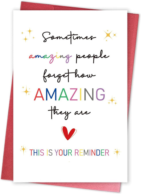Qiavor Amazing People Thank You Card for Friends Coworker, Funny Appreciation Gift for
