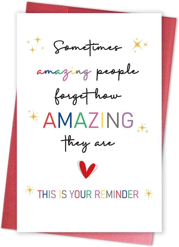 Qiavor Amazing People Thank You Card for Friends Coworker, Funny Appreciation Gift for