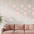 Aeaocvo 28 Pcs Pink Bow Wall Stickers, Bow Room Decor for Girls, Peel