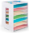 Juexica 8 Tier Scrapbook Paper Organizer, 12 x 12 Stackable Paper Trays for Home Office Decorations