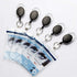 Viaky 12 Pack Retractable Badge Holders with Carabiner Reel Clips, Belt Clip, Key Ring for ID Cards, 6 Colors