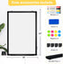 Double-Sided Magnetic Whiteboard, 24" x 18" Dry Erase Board, Black Aluminum Frame for Wall, Kitchen, Memo, School,
