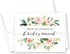 InvitationHouse Blush Floral Bridesmaid Thank You Cards - Set of 10 Bridal Party Thank You Cards