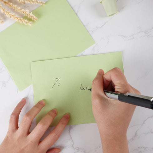 Granhoolm 25 Pack Pale Green A6 Envelopes, 4x6 Pearl Paper Gift Card Envelopes for Invitations (4.75 x 6.5 in)