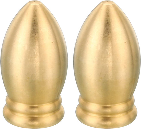 PATIKIL M10 Thread Lamp Finial Cap Knob, 2 Pack Brass Lamp Shade Harp