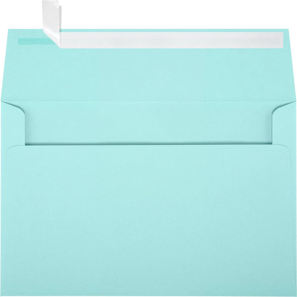 LUXPaper A9 Invitation Envelopes | 5 3/4" x 8 3/4" | Seafoam Blue | Peel & Press | 80lb. Text | 50 Qty