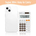deli 12 Digit Standard Function Basic Calculator, Large LCD Display, Dual Power Office Calculator, White