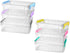 6 Pack) Extra Large Pencil Box, Plastic Hard Pencil Pen Case, Clear Crayon Box Bulk Marker Organizer, Plastic Storage