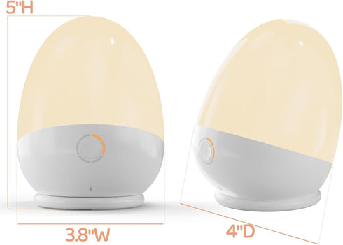 ZUZUKID 1-6H 3 Dimmable, Touch Egg Night Light for Baby Nursery, Rechargeable Portable Kids Nightlight Lamp