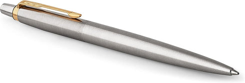 Parker Jotter Gel Pen, Stainless Steel with Gold Trim, Medium Point, Black Ink