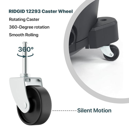 12293 Replacement Caster Wheel for Wet Dry Vacuums Compatible with Ridgid DeWALT Craftsman Shop Vac