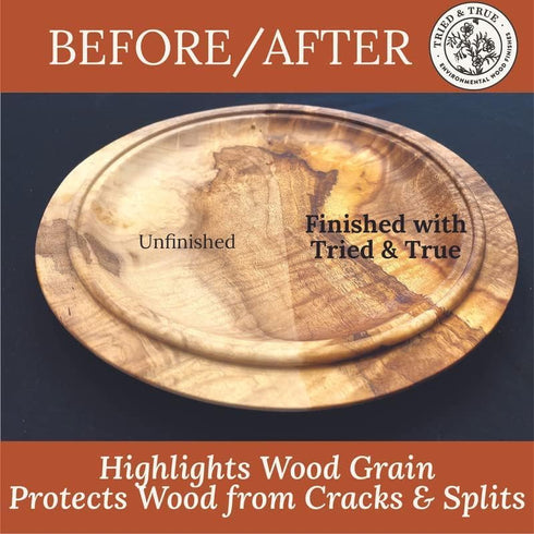 Tried & True Danish Oil, 8 oz Polymerized Linseed Oil Wood Finish & Sealer for Furniture, Butcher Blocks, Salad Bowls