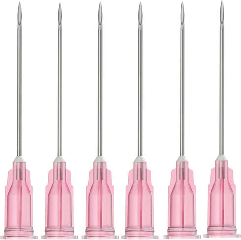 20 Pcs 18Ga Lab Dispensing Needle Luer Lock, 1.5 Inch/38mm, Individually Sealed Wrapped