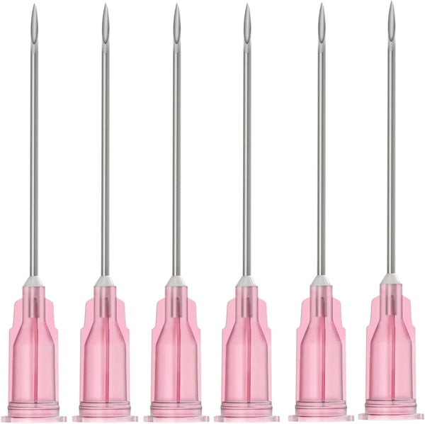 20 Pcs 18Ga Lab Dispensing Needle Luer Lock, 1.5 Inch/38mm, Individually Sealed Wrapped