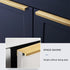 KGUDYS 2 Table,4 pcs,250mm/9.8in Golden Invisible Pull Handles,Aluminium Finger Edge Pull Handle,Concealed Cabinet