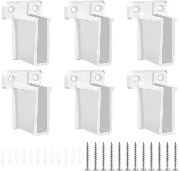 OXDFK 6 PCS Wire Shelf End Bracket, Plastic Closet Shelves Brackets with Screws,
