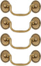 SUPERFINDINGS 4 Sets Vintage Bail Pull Handles 3.5 inch Hole Center Antique