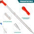 6 Pieces Glass Pipettes, 10ml 5ml 3ml 2ml 1ml 0.5ml Graduated Dropper for Liquid Transfer and Essential Oils
