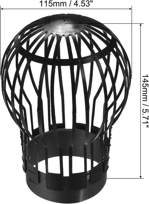 uxcell Gutter Guard, 5 Inch Down Pipe Gutter Balloon Guard Filter Strainer for Leaves Roof Screen, Pack of 4