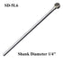 SD-5L6 Tungsten Carbide Burr Lengthened Rotary File, Ball Shape Double Cut, 1/4'' Shank for Die Grinder