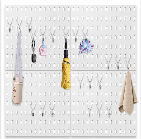 50pcs 2.5-inch Homoyoyo Small Metal Pegboard Hooks J Shaped Utility Hooks for Kitchen Utensils Tool Bench Display