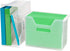 IRIS USA Medium Portable Desktop File Box, 6 Pack, with Side Handles, Hanging File Folders, Clear for Magazines and Mail