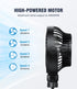 4 Speed,360 Backseat,5V LEMOISTAR Battery Operated USB Car Fan, Electric Cooling Fan, Degree Rotatable Cooling Air