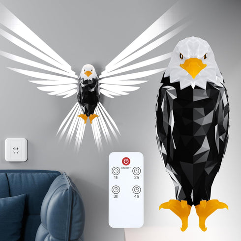 Resocasin Bald Eagle Wall Light with Remote Control - Magnetic Mounted American Eagle