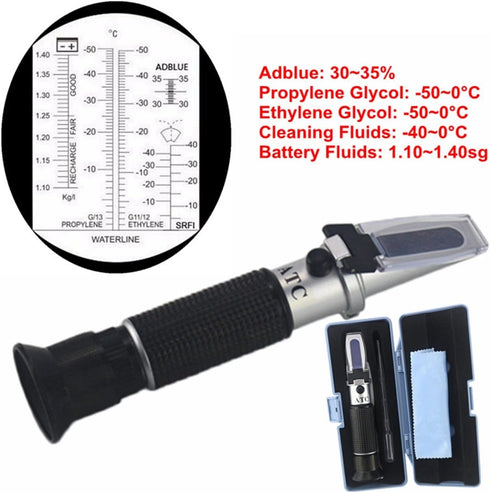 VGVGV 4 1 Brix Refractometer, Held Tester Tool In Antifreez Refractometer Freezing Point Urea Battery Fluid Glass Water