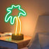 Summer ENUOLI Coconut Palm tree Neon Signs LED Battery Operated USB Powered Neon Light with Holder Base for Party
