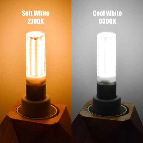 G9 Bulb 80w 60w Dimmable, 6300K AC120V G9 700LM, Pack 5 LED Halogen Equivalent Cool White, COB No-Flicker Ceramic Bi