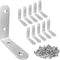 LuckIn 20 Pcs L Bracket Stainless Steel Corner Brace Sets, 90 Degree