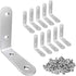 LuckIn 20 Pcs L Bracket Stainless Steel Corner Brace Sets, 90 Degree