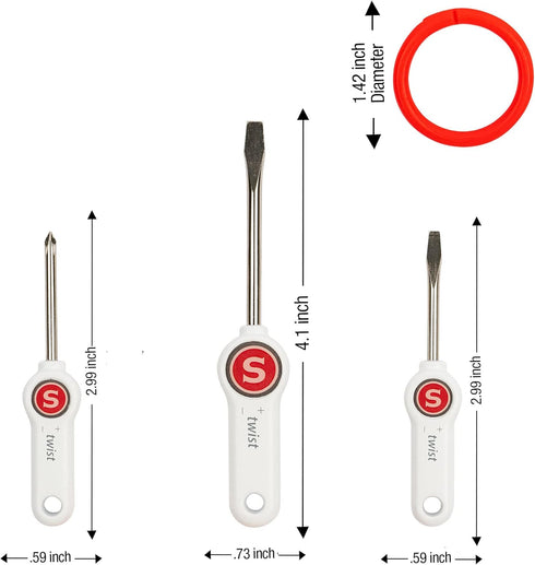 SINGER 3-Piece Screwdriver Set - 2 Flat Head & 1 Phillips Head Included