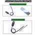 12v/24v 10 Inch Surface Mount Momentary Push Button Switch Mini Momentary Switch with Pre-Wired at The end of The Lead