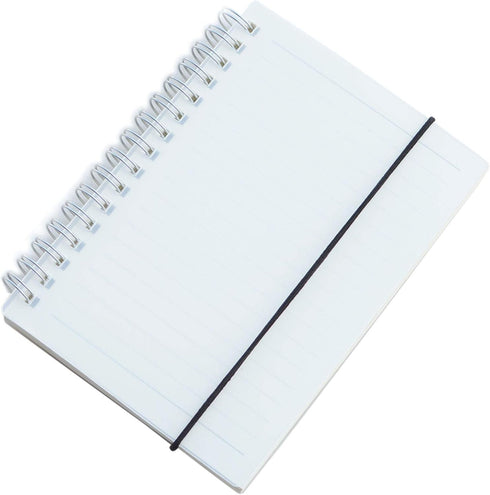 Yansanido 2 Pcs A6 College Ruled Clear Hardcover Spiral Notebooks, 5.7 Inch x 4.1 Inch, 160 Pages