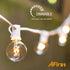 25FT 27 Bulbs Afirst White Outdoor String Lights with Globe Vintage Incandescent Lights for Patio Garden Backyard Party