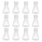 PATIKIL 12 Pcs Erlenmeyer Flask, 25ml Narrow Mouth Graduated Flasks with Screw Cap for Lab Chemistry Study
