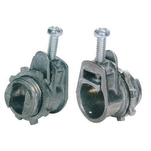 Morris Products 15060 Flex Saddle Box Connector for AC MC and Flex Conduit, Zinc Die Cast, 3/8" Trade Size