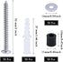 200 Pieces Pegboard Mounting Kit Wall Peg Boards Installation Accessories Pegboard Spacer Kit Includes Screws, Anchors, Spacers and Washers for 1/4-Inch Pegboard (50 Sets)