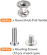 Mini Drawer Pulls, 12Pcs Zinc Alloy Mini Round Head Knobs with Screws for Home Cabinet Drawer Handle, Silver Tone