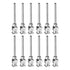 12pcs 13Gauge Stainless Steel Dispensing Needles, 1" All Metal Blunt Tips Luer Lock for Glue, Ink, Lab Use