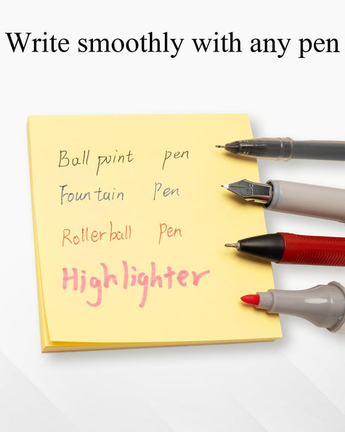 Sticky Notes 3x3 in 3600 Sheets, 48 Pads Yellow Self-Stick Memo Pads, Clean Removal Durable Adhesive for Office