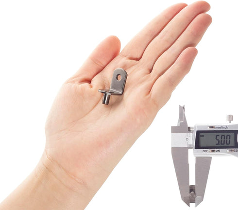 SDTWZW 5mm Closet Holders,16 Shelf Pegs L-Shaped Cabinet Support Pins Bracket Style Clips for Bookcase Kitchen Shelves