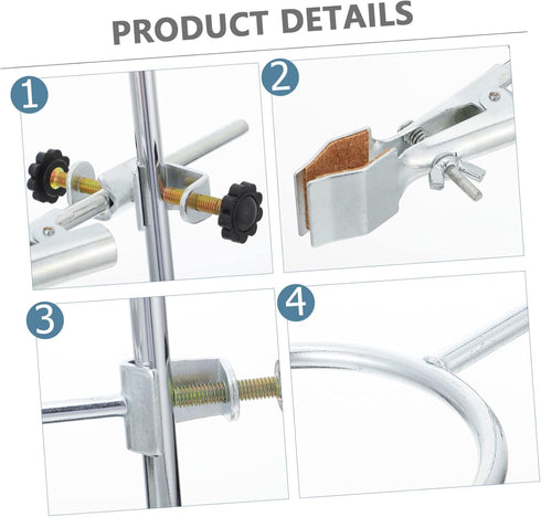 Lab Equipment Kit - Iron Base Retort Stand with Flask Clamp